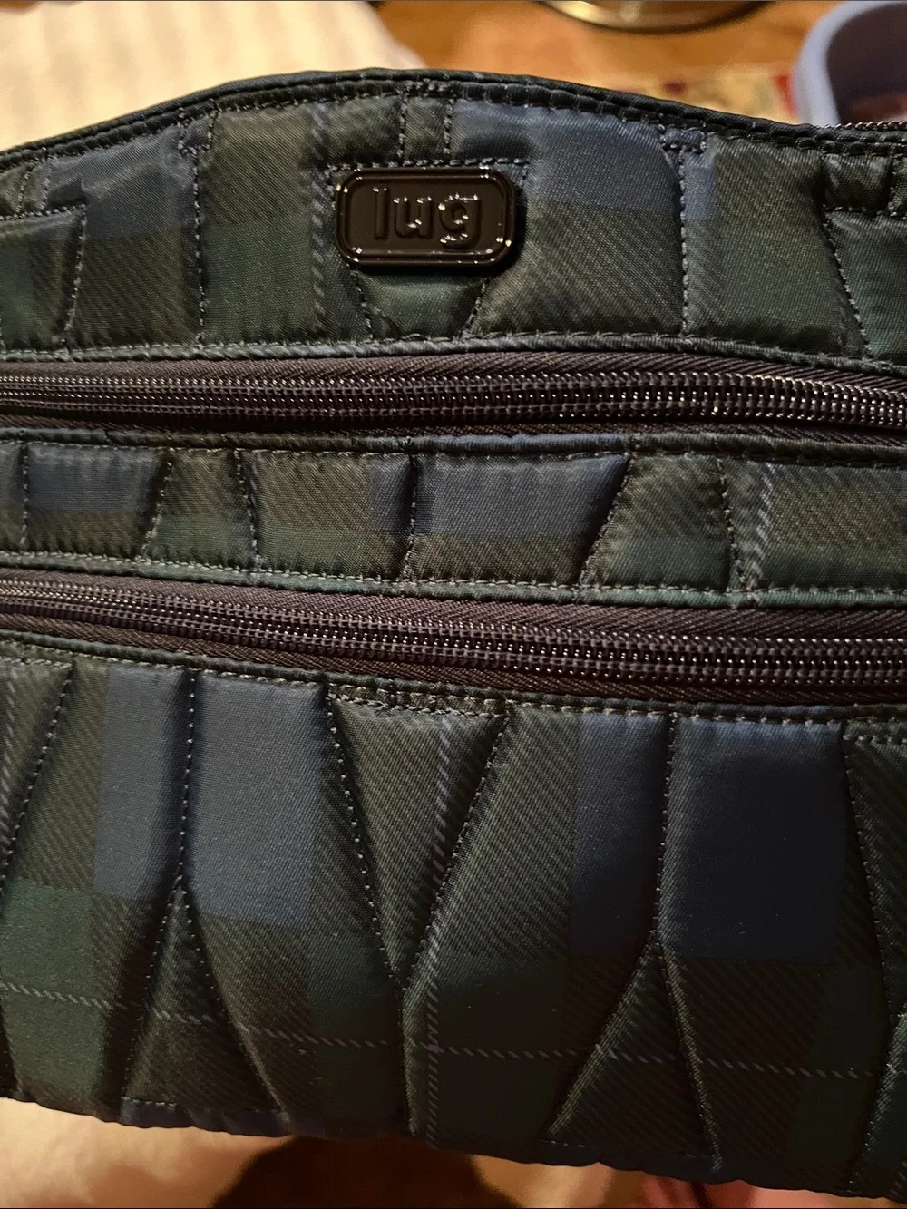 Lug Dazzle Crossbody in Pop Plaid Navy NWT